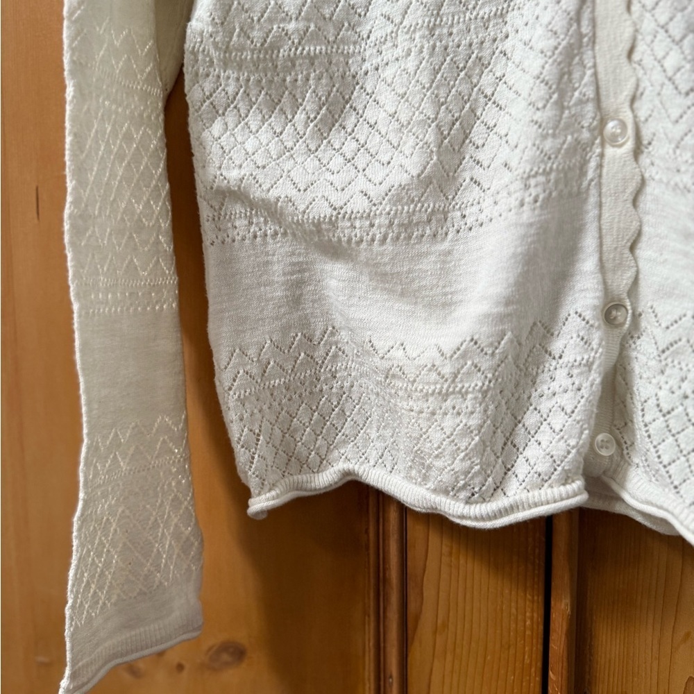 Frye Frye Women's Button Front Lightweight Pointelle Cardigan - Picture 6 of 10